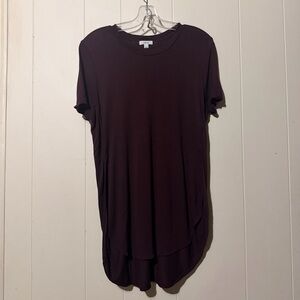 Aritzia Wilfred Open Side Shirt Maroon Size L